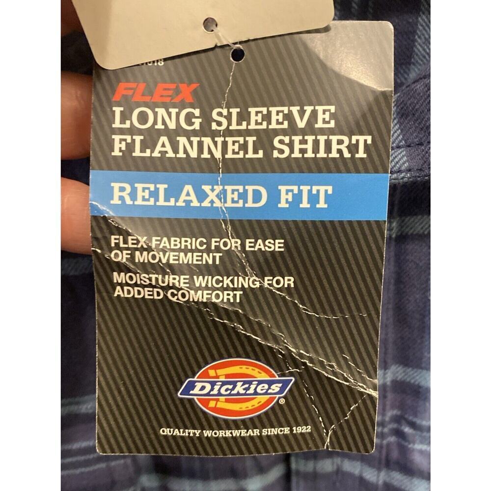 Dickies Long Sleeve Flannel With Flex Fabric Plus Moisture Wicking Size XL NWT - Picture 3 of 4